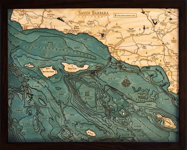 Bathymetric Map Santa Barbara, California