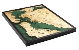 Bathymetric Map San Francisco / Bay Area, California