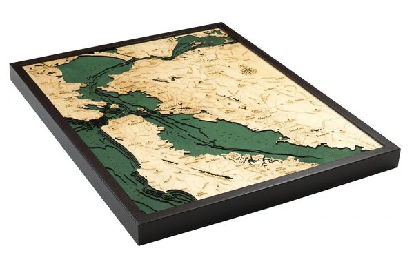 Bathymetric Map San Francisco / Bay Area, California