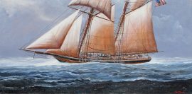 Paul Deacon Original Oil Painting - Baltimore Clipper