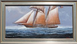 Paul Deacon Original Oil Painting - Baltimore Clipper