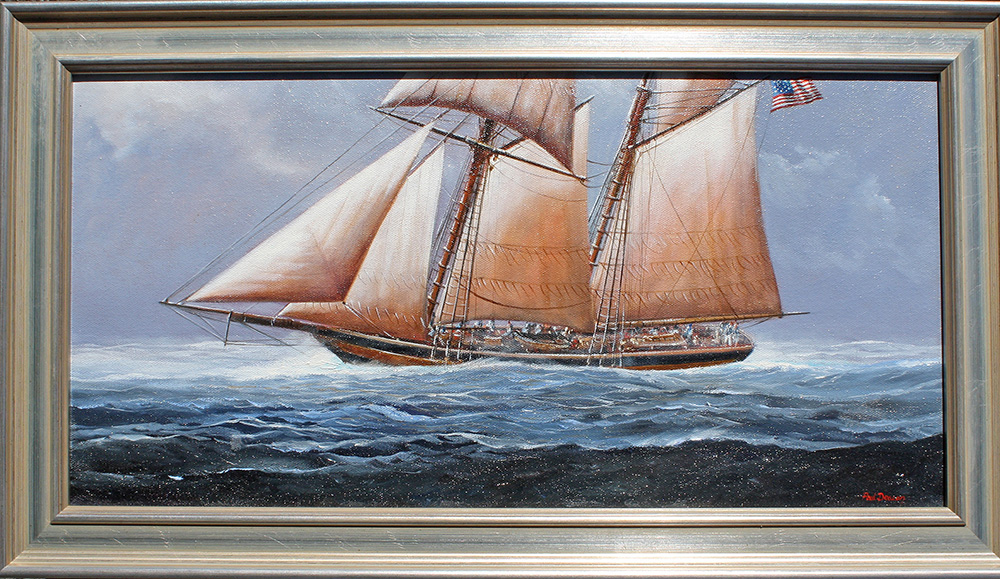 Paul Deacon Original Oil Painting - Baltimore Clipper