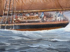 Paul Deacon Original Oil Painting - Baltimore Clipper