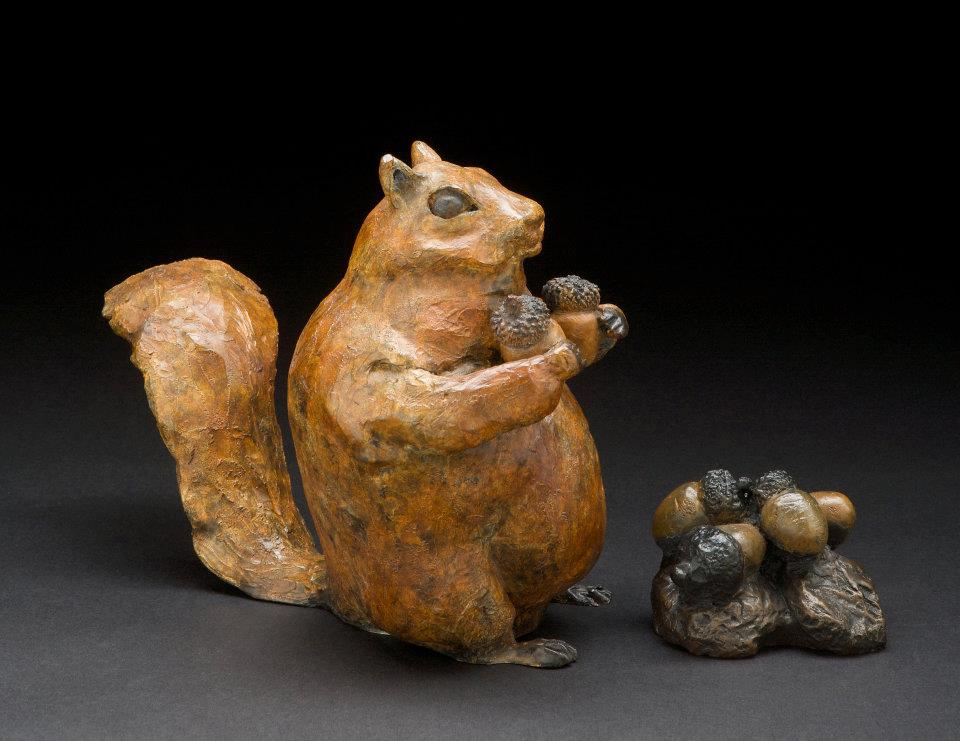 Chris Deverill Bronze Art - Too Many Nuts