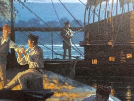 Gary Lucy Limited Edition Print - Lewis and Clark - Campsite at Tavern Creek, May 23, 1804