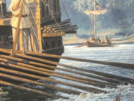 Gary Lucy Limited Edition Print - Lewis and Clark - The Departure from the Wood River Encampment, May 14, 1804