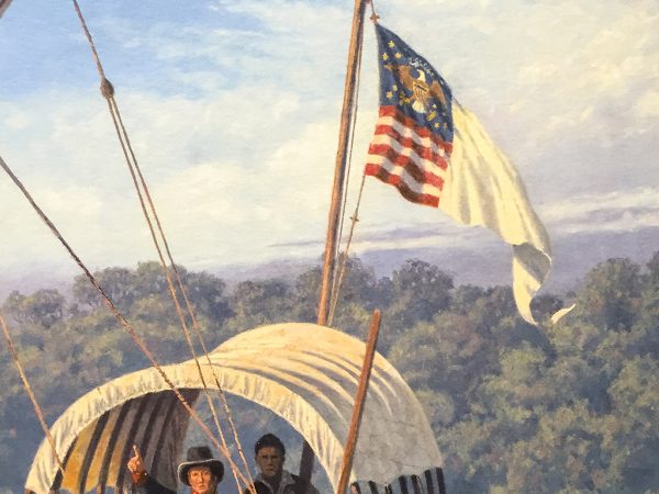Gary Lucy Limited Edition Print - Lewis and Clark - The Departure from the Wood River Encampment, May 14, 1804
