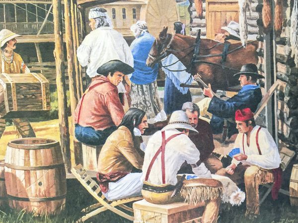 Gary Lucy Limited Edition Print - Miller's Landing - Westward Travelers at Miller's Landing, 1843