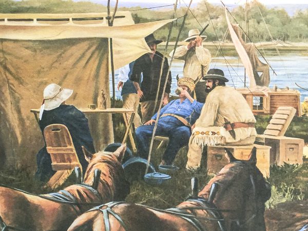 Gary Lucy Limited Edition Print - Miller's Landing - Westward Travelers at Miller's Landing, 1843