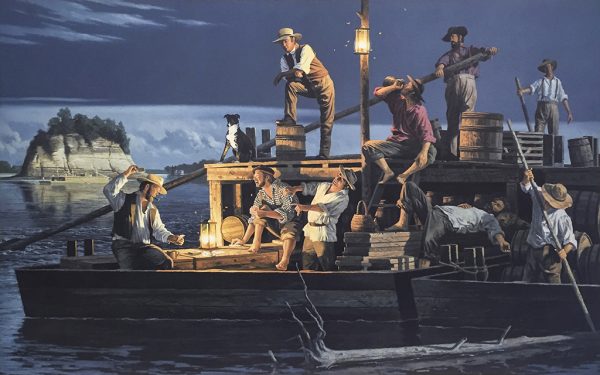 Gary Lucy Limited Edition Print - Mississippi River Flatboatmen