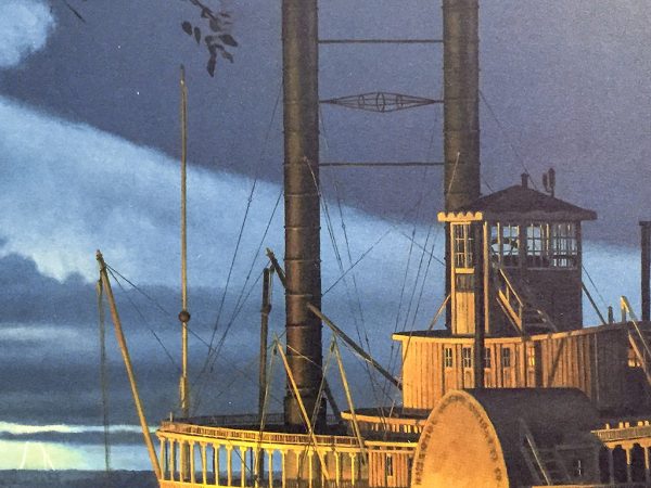 Gary Lucy Limited Edition Print - The Omaha - Cutting Firewood By Moonlight