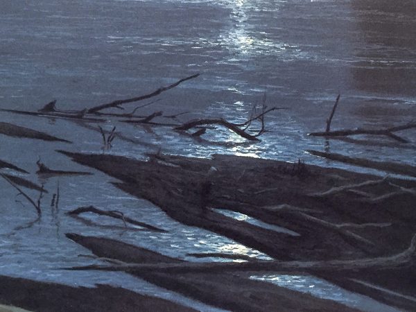 Gary Lucy Limited Edition Print - The Omaha - Cutting Firewood By Moonlight