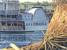 Gary Lucy Limited Edition Print - The Omaha - The Arrival Of The Omaha At The Sioux City Landing