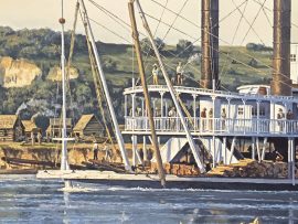 Gary Lucy Limited Edition Print - The Omaha - The Arrival Of The Omaha At The Sioux City Landing