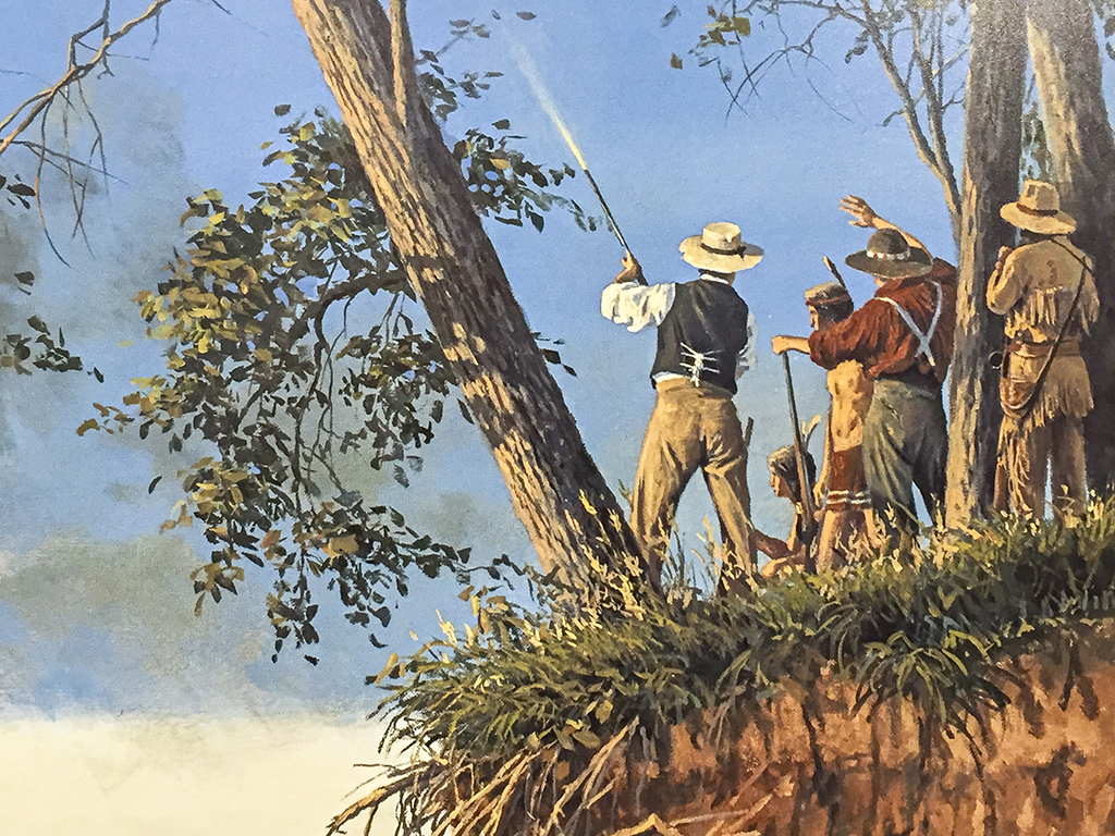 Gary Lucy Limited Edition Print - The Omaha - The Arrival Of The Omaha At The Sioux City Landing