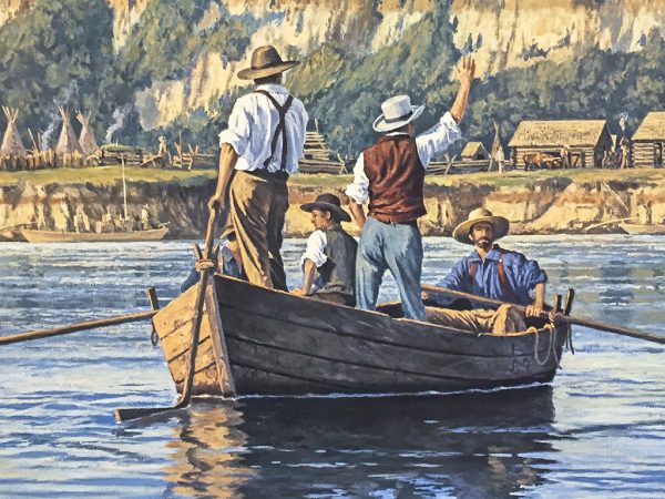 Gary Lucy Limited Edition Print - The Omaha - The Arrival Of The Omaha At The Sioux City Landing