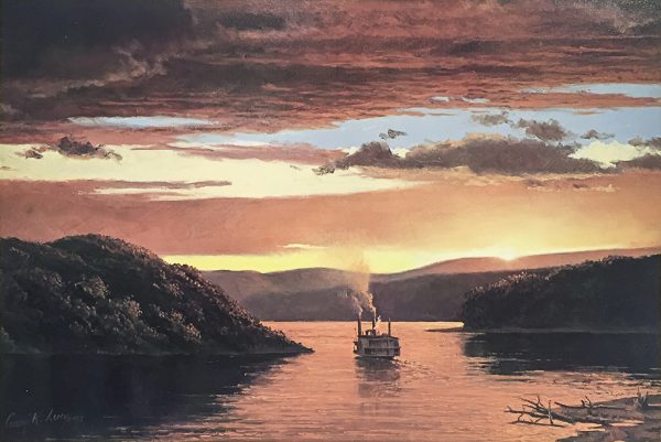 Gary Lucy Limited Edition Print - The Yellowstone - Evening Sky in the Missouri River, 1833