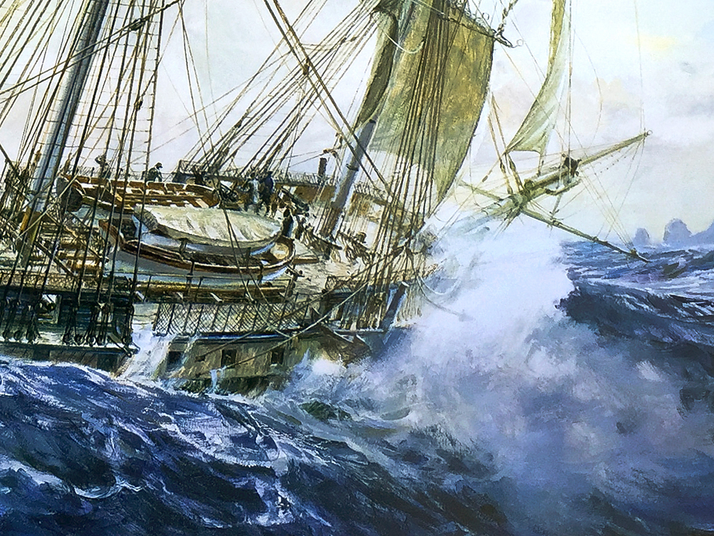 Geoff Hunt Blue At The Mizzen Scrimshaw Gallery