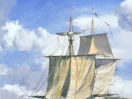 Geoff Hunt Print - H.M.S. Active