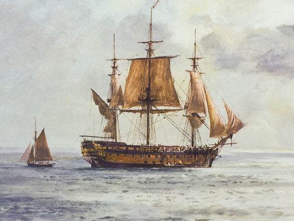 Geoff Hunt Print - H.M.S. Duke William Coming Aboard