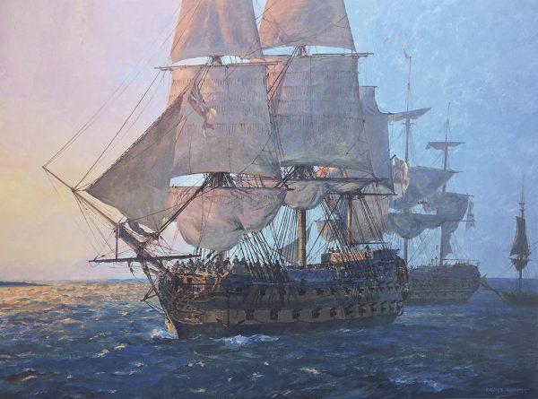 Geoff Hunt Print - H.M.S. Leander