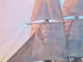 Geoff Hunt Print - H.M.S. Leander