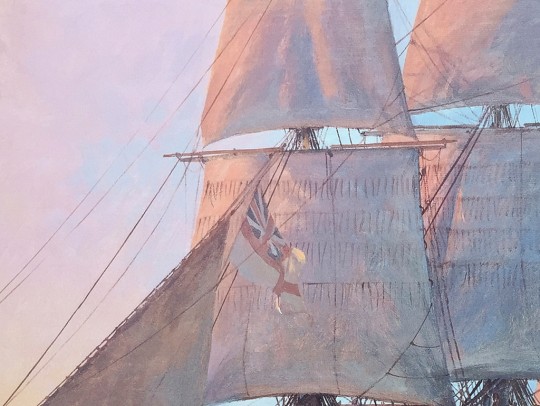 Geoff Hunt Limited Edition Print - H.M.S. Leander - Scrimshaw Gallery