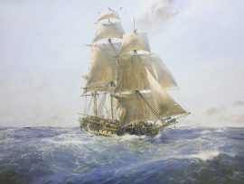 Geoff Hunt Print - H.M.S. Surprise, On the Far Side of the World