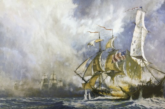 Geoffrey Huband - Sloop of War - Scrimshaw Gallery