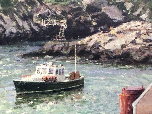 John Stobart - Monhegan: A View of the Landing from the Island Inn