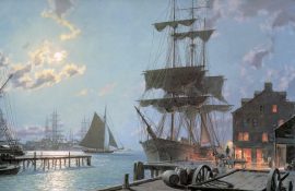 John Stobart - Boston: Waiting for the Dawn