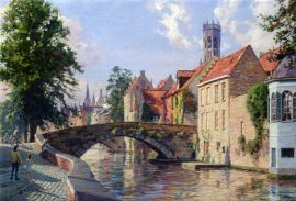 John Stobart - Bruges: A View Along the Groene Rei