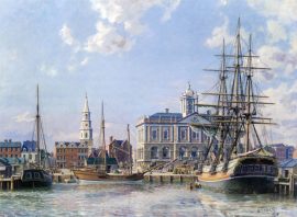 John Stobart - Charleston: Landing Cotton Alongside The Exchange