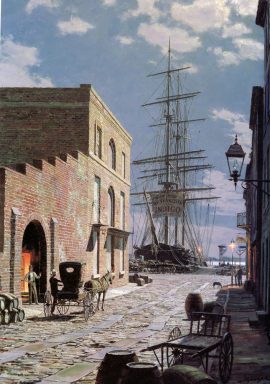 John Stobart - Charleston: Prioleau Street in 1870