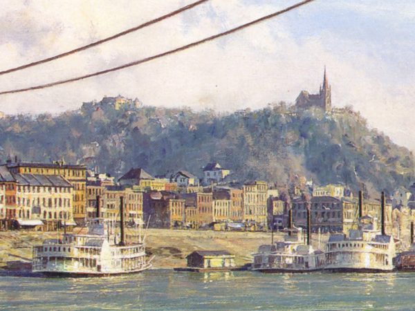 John Stobart - Cincinnati: A Panorama Of The Queen City from Covington's Riverfront In 1866