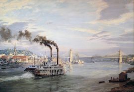 John Stobart - Cincinnati: The Packet "Hudson" Arriving in 1888