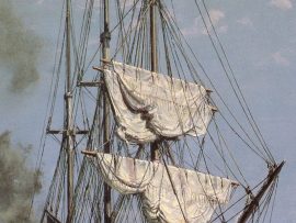 John Stobart - Cleveland: Moonlight Arrival in the Cuyahoga River c. 1876