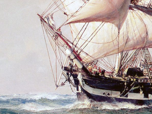 John Stobart - "Daniel Webster" of Boston off Sandy Hook