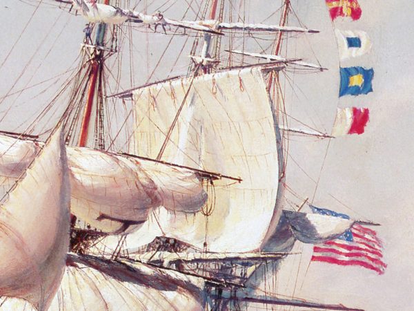 John Stobart - "Daniel Webster" of Boston off Sandy Hook