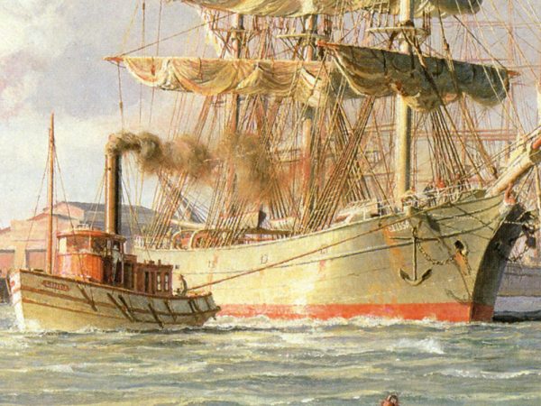 John Stobart - Galveston: The Bark "Elissa" Leaving Port in 1884