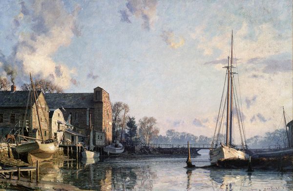 John Stobart - Greenwich: A View of the Lower Landing, Cos Cob
