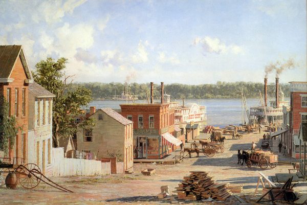 John Stobart - Hannibal: A View from Mark Twain's Boyhood Home in 1841