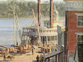 John Stobart - Hannibal: A View from Mark Twain's Boyhood Home in 1841