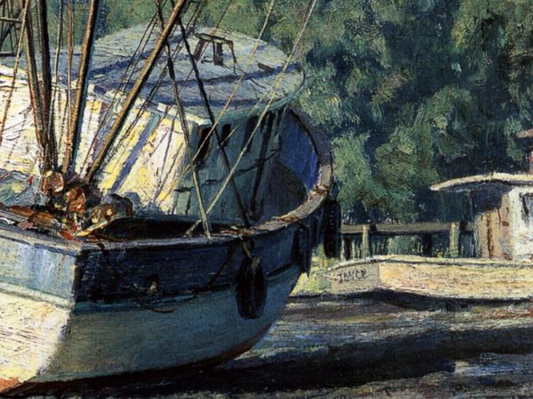 John Stobart - Hilton Head Island: Shrimpboats at Skull Creek