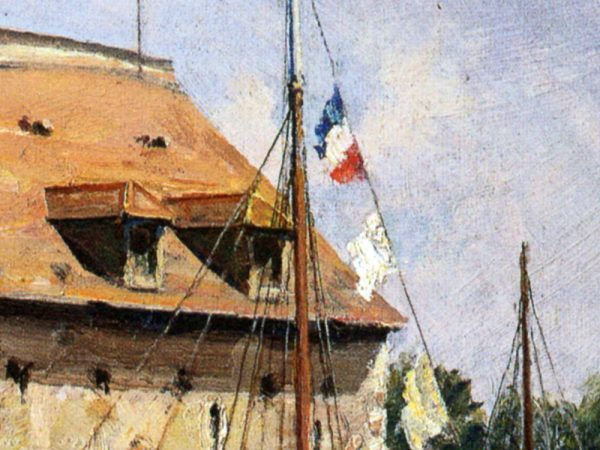 John Stobart - Honfleur: The Lieutenance from the Inner Harbor