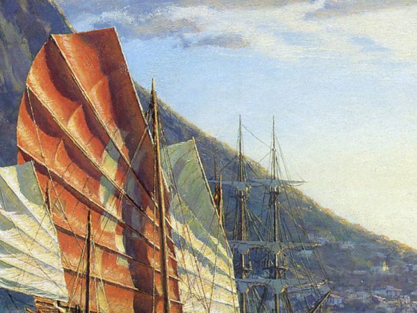John Stobart - Hong Kong: A View of the Harbor at Sunset in 1870