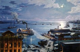 John Stobart - Jacksonville: The "City of Jacksonville" Returning Home