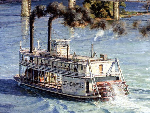 John Stobart - Knoxville: The "City of Knoxville" Arriving from Chattanooga