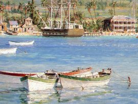 John Stobart - Lahaina Maui: The Whaling Brig 