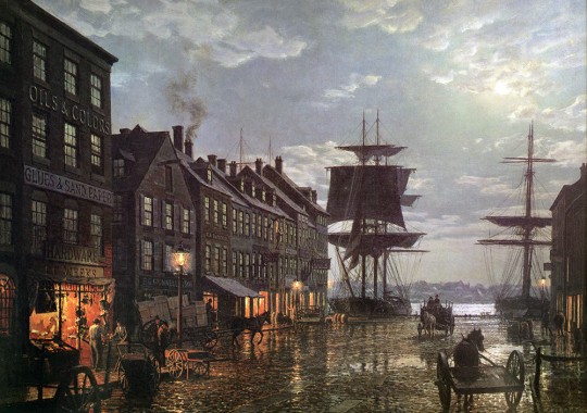 John Stobart - Maiden Lane, New York in 1800 - Scrimshaw Gallery
